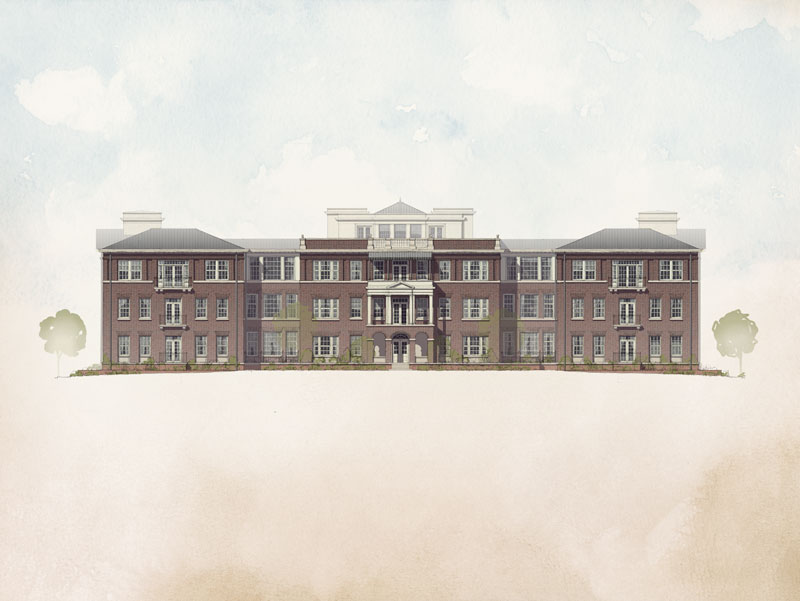 Budleigh East, Boutique Condominium Rendering in Historic Hayes Barton, by Beacon Street, Raleigh, NC 