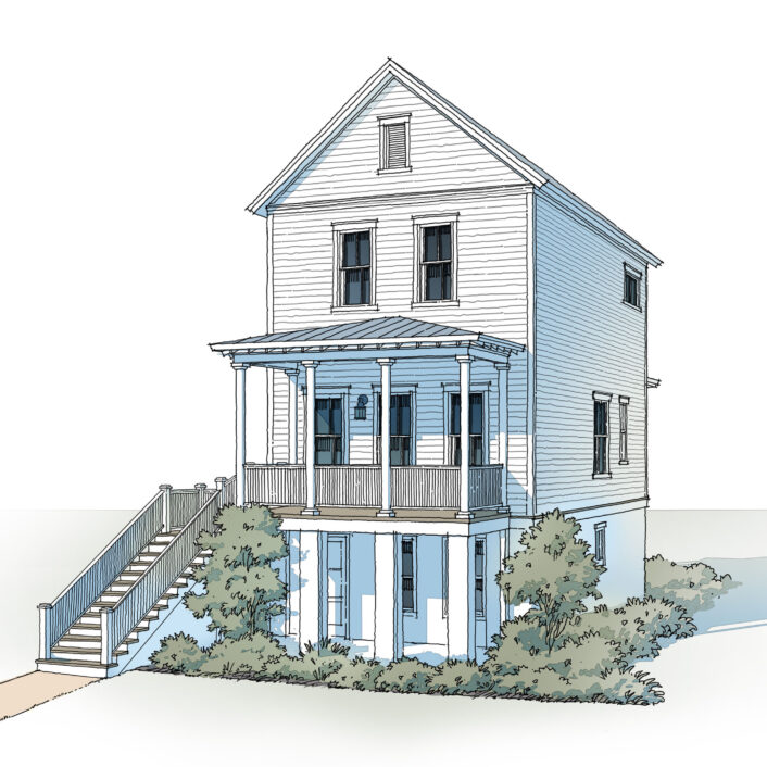 Moss Landing Home Plan, Cottage 1500 square feet, Washington, NC
